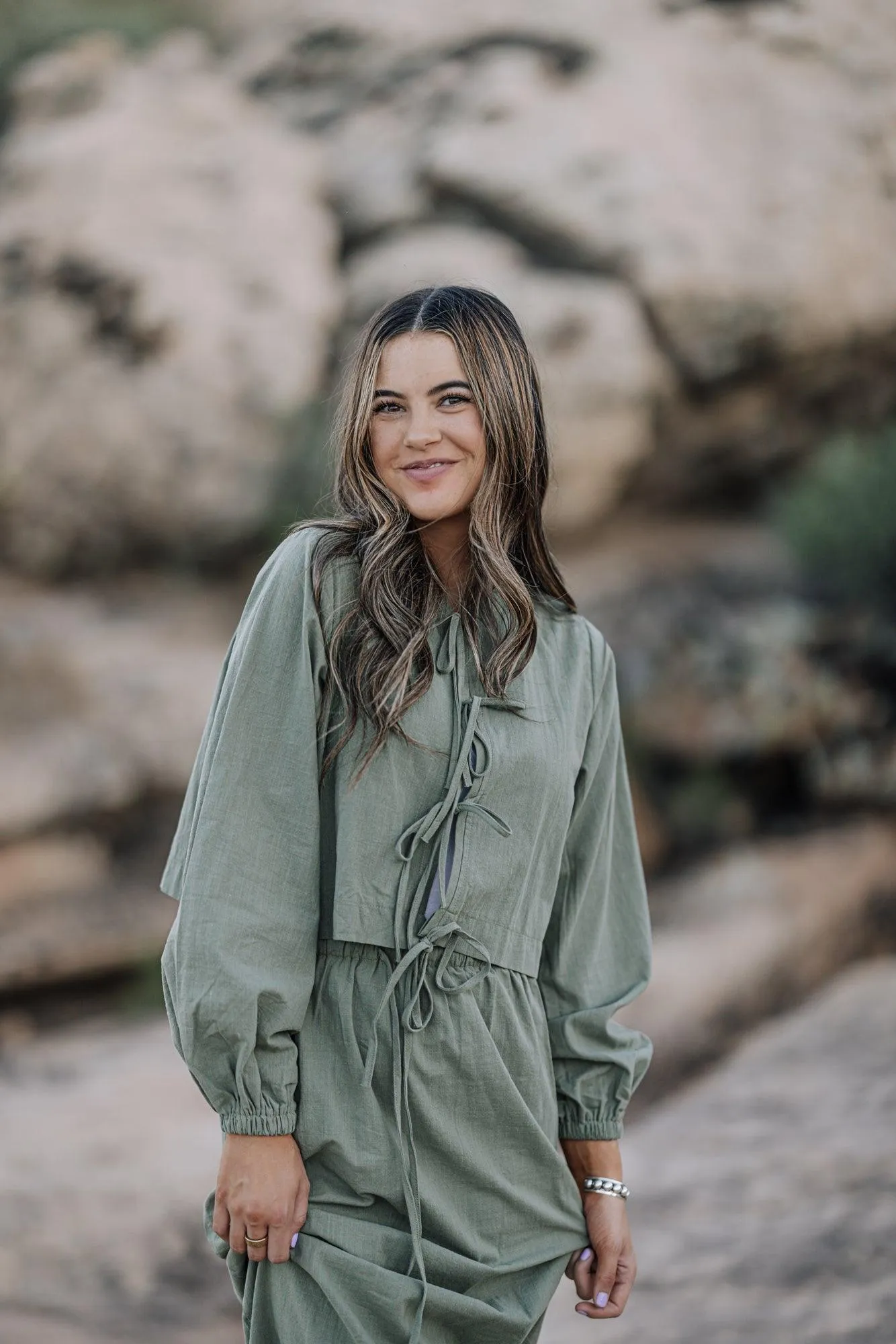 Odie Skirt & Top Set in Green
