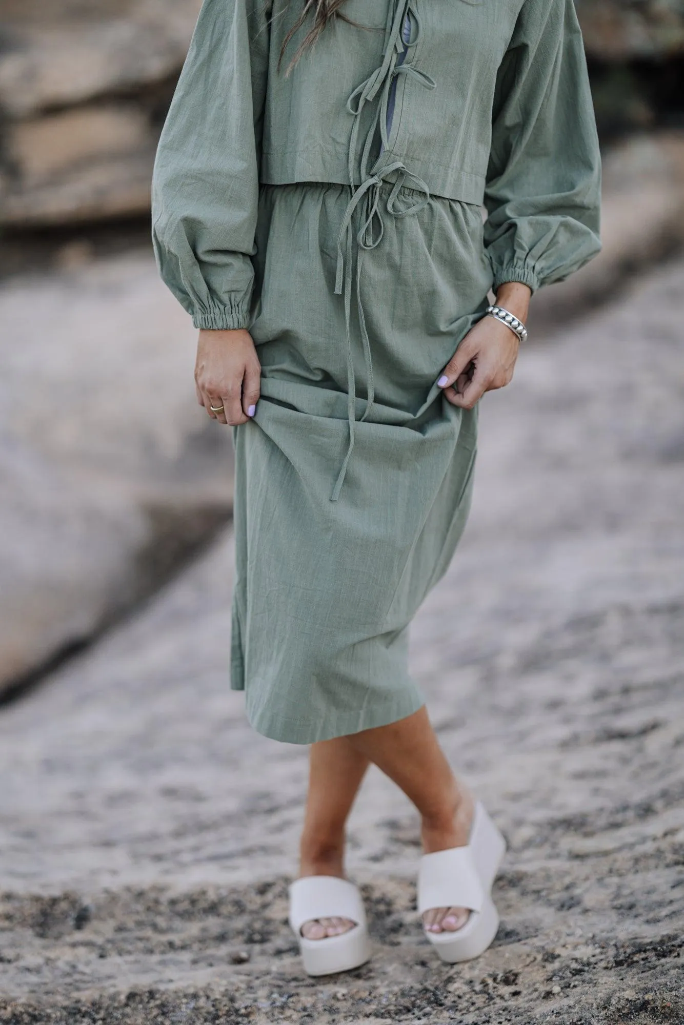 Odie Skirt & Top Set in Green