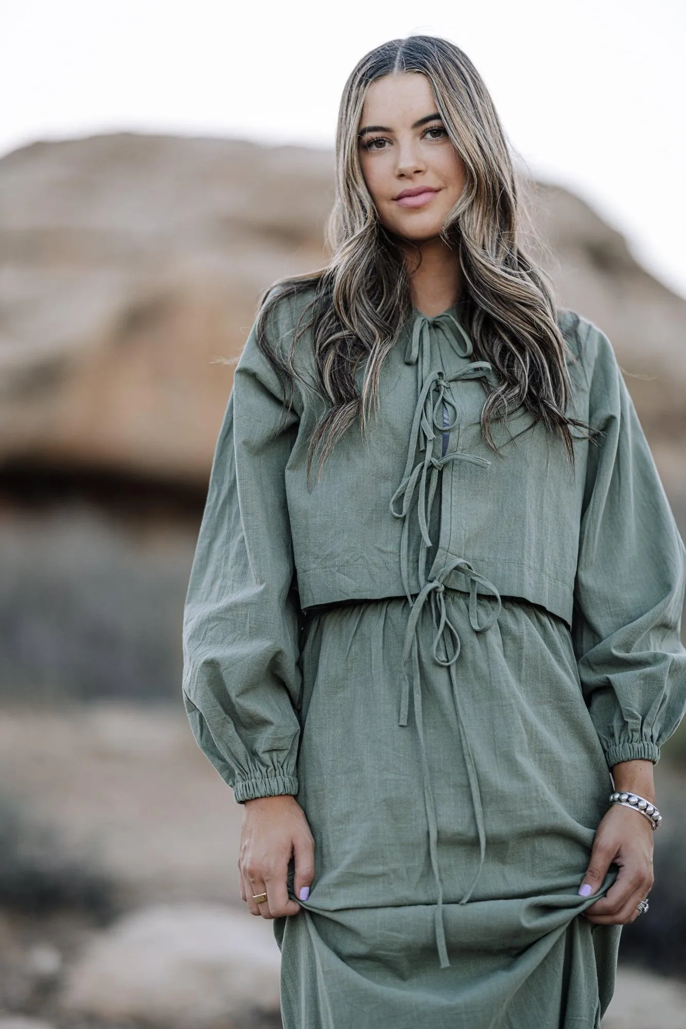 Odie Skirt & Top Set in Green