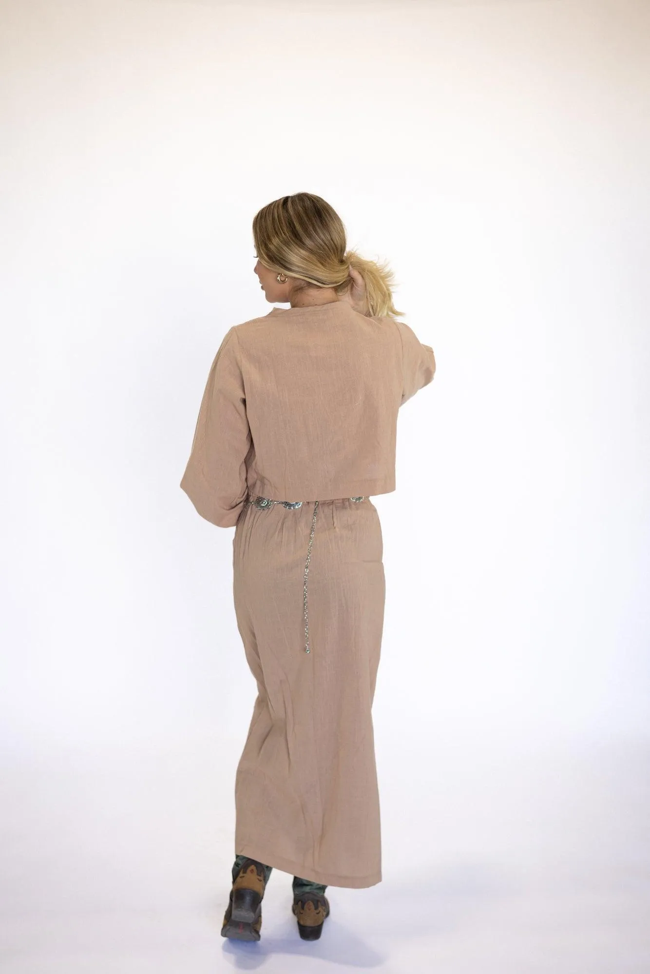 Odie Skirt & Top Set in Khaki
