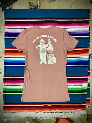 PACK IT OUT WOMENS TEE | MAUVE