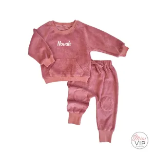 Personalised Rose Towelling Lounge Set