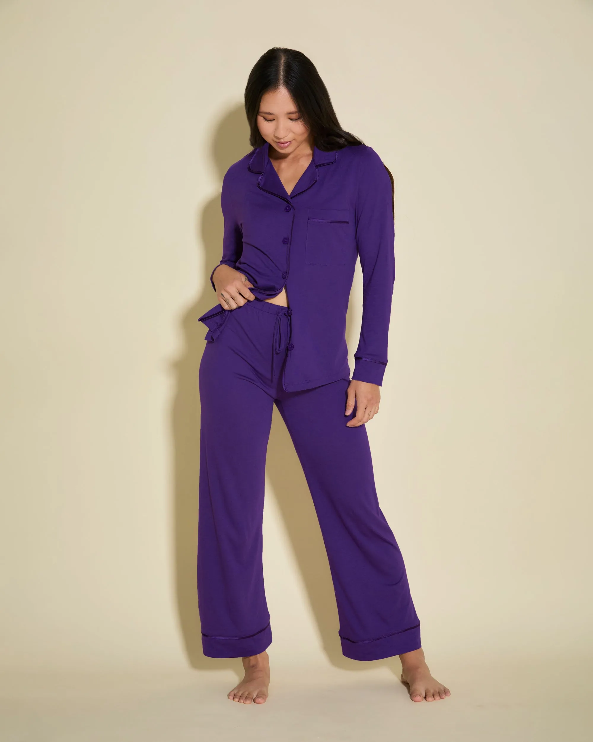 Petite Long Sleeve Top & Pant Pajama Set
