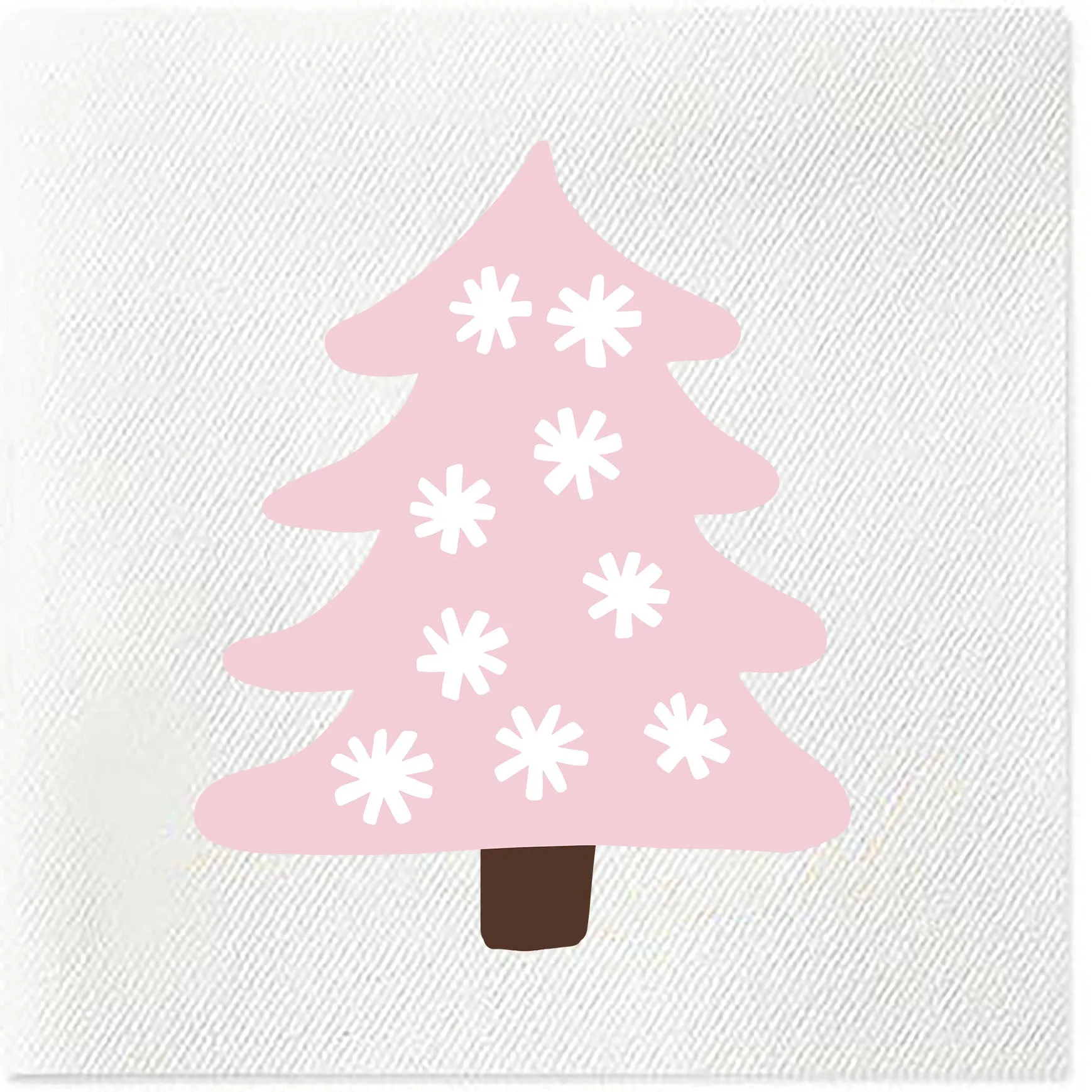 Pink Christmas Tree Napkins