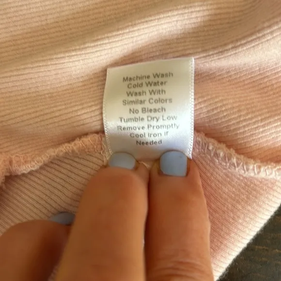 PJ HARLOW Shelby Rib Knit Cardigan With Satin Trim - Blush Size Large NWT