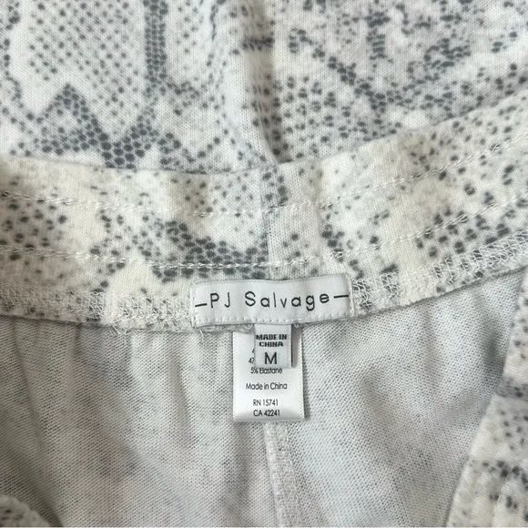 P.J. Salvage Tank Top Shorts Set in Ivory Snake Print Lounge Pajamas