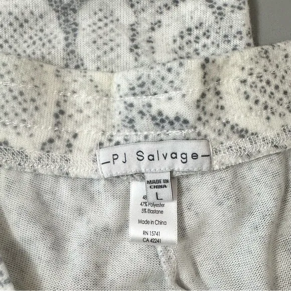 P.J. Salvage Tank Top Shorts Set in Ivory Snake Print Lounge Pajamas