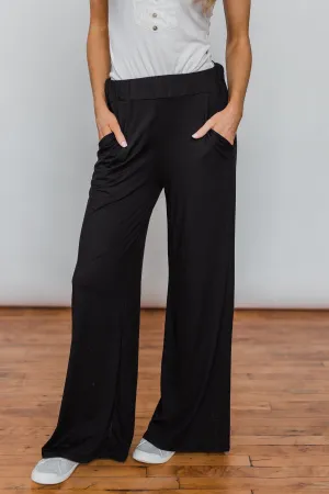 Pocket Lounge Pants - Solid Black
