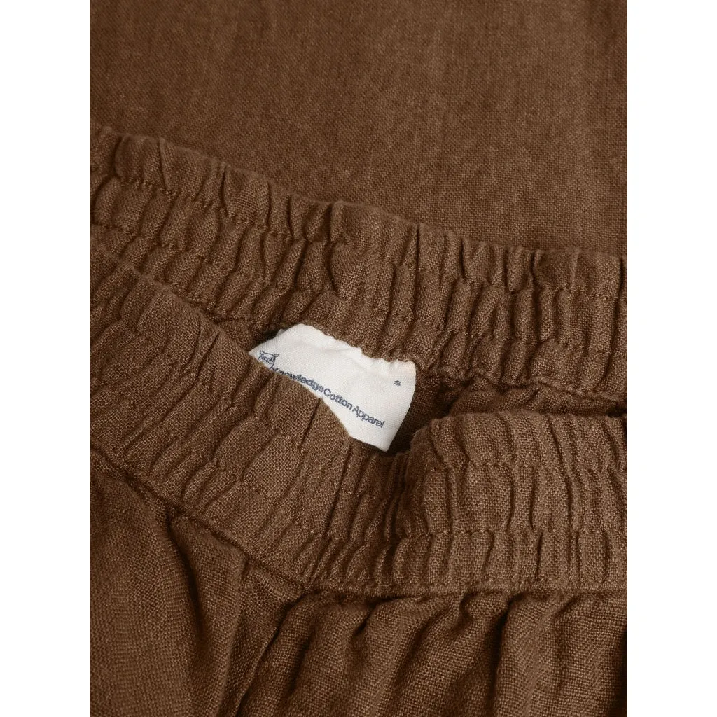 Posey wide mid-rise linen pants in tuffet