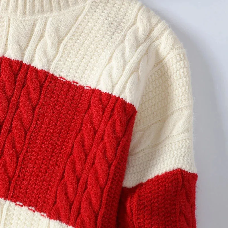 Pull Homme 2024 New Fall Winter High End Thick Warm Knit Sweater Men Fashion Twist Mens Sweaters Casual Turtleneck Male Jumper
