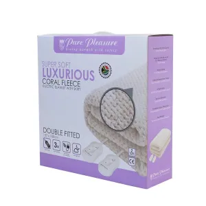 Pure Pleasure Full Fitted Coral Fleece Electric Blanket