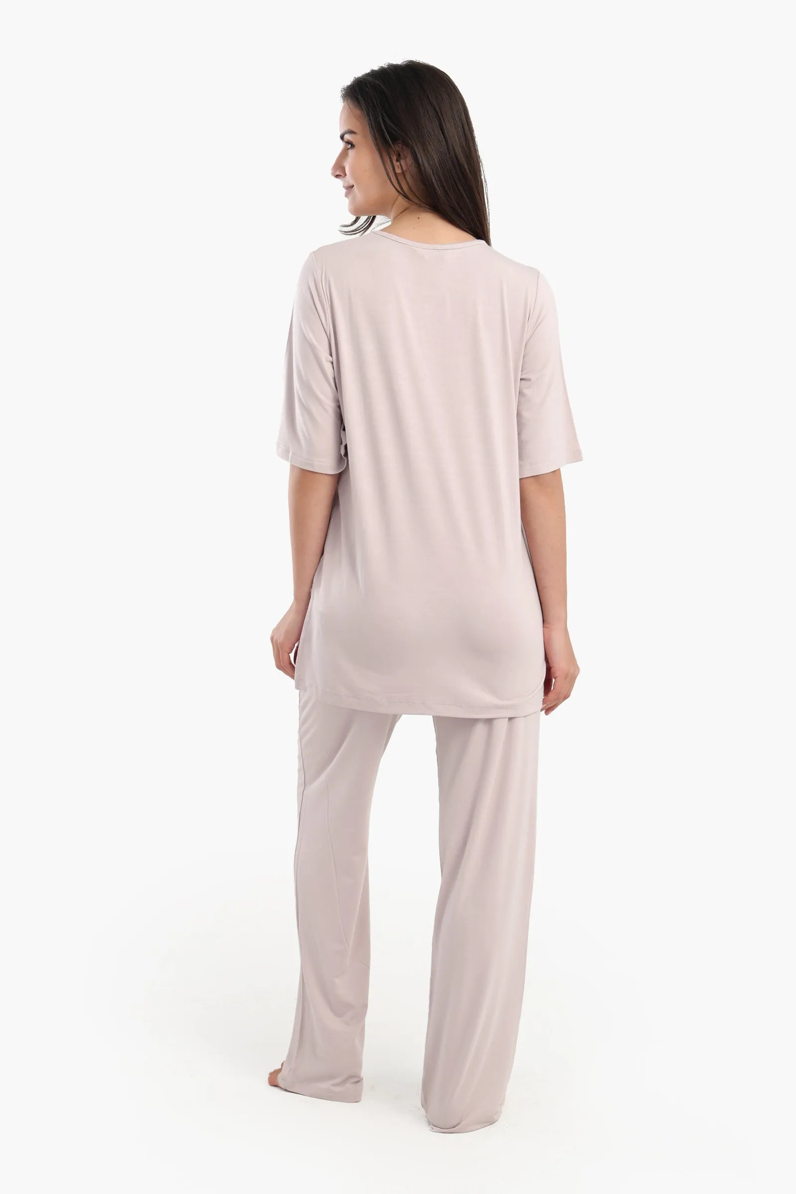 Pyjama Set with Keyhole Top