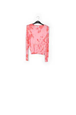 Red and pink tie-dye sweater