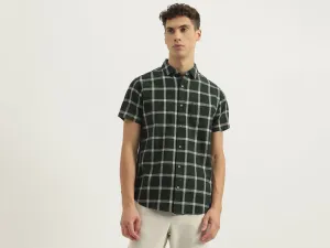 Regular Fit Spread Collar Checkered Shirts