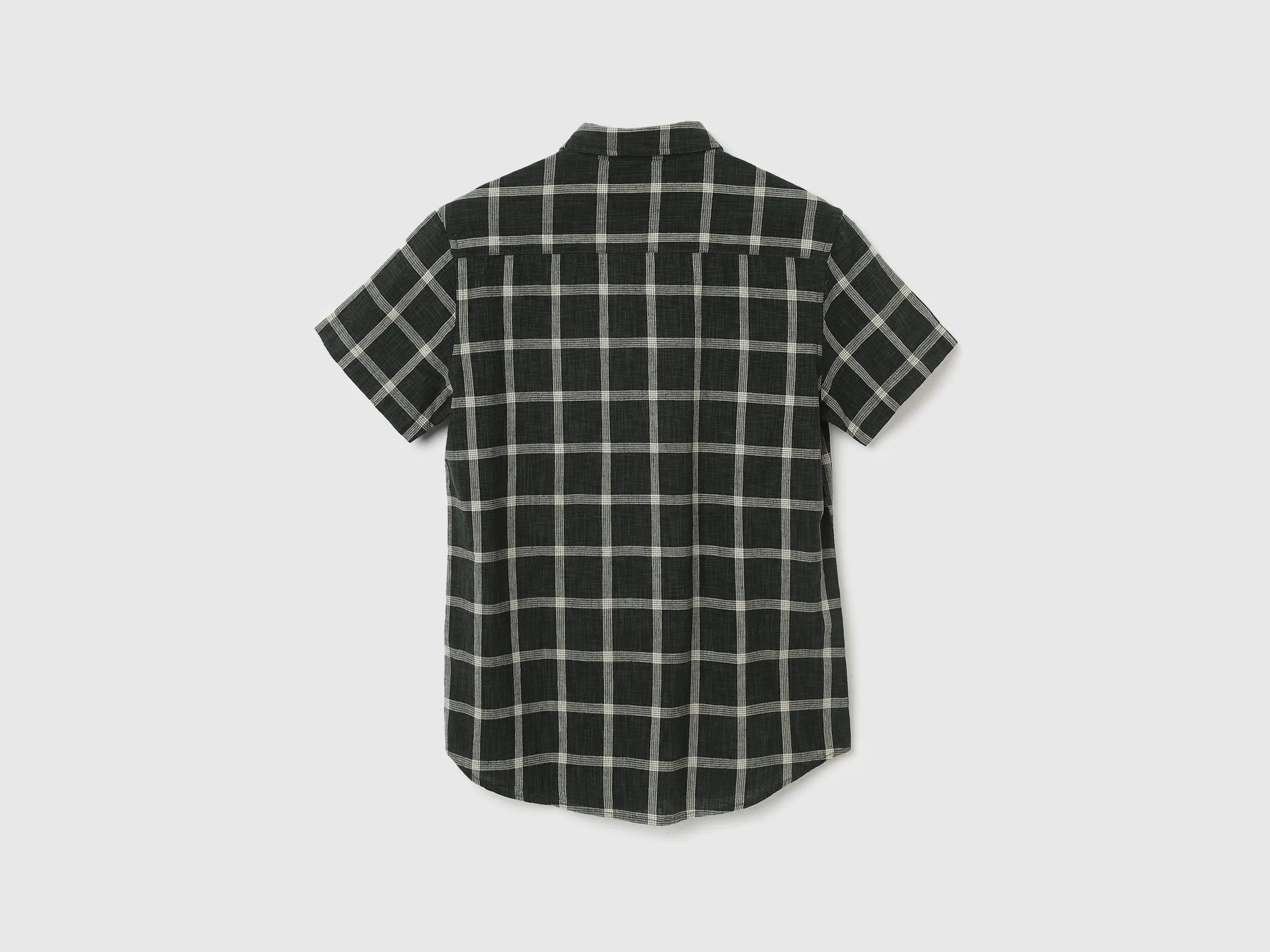 Regular Fit Spread Collar Checkered Shirts