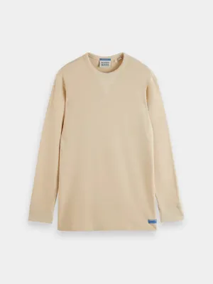 Regular Fit Waffle Long Sleeve T-Shirt - Parchment