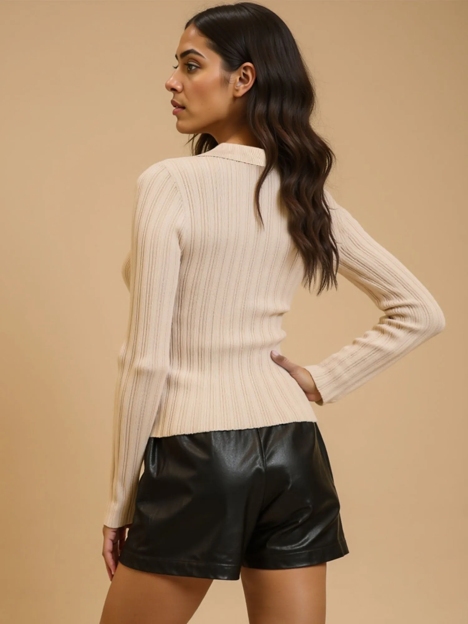 Rib Knit Tie Cardigan