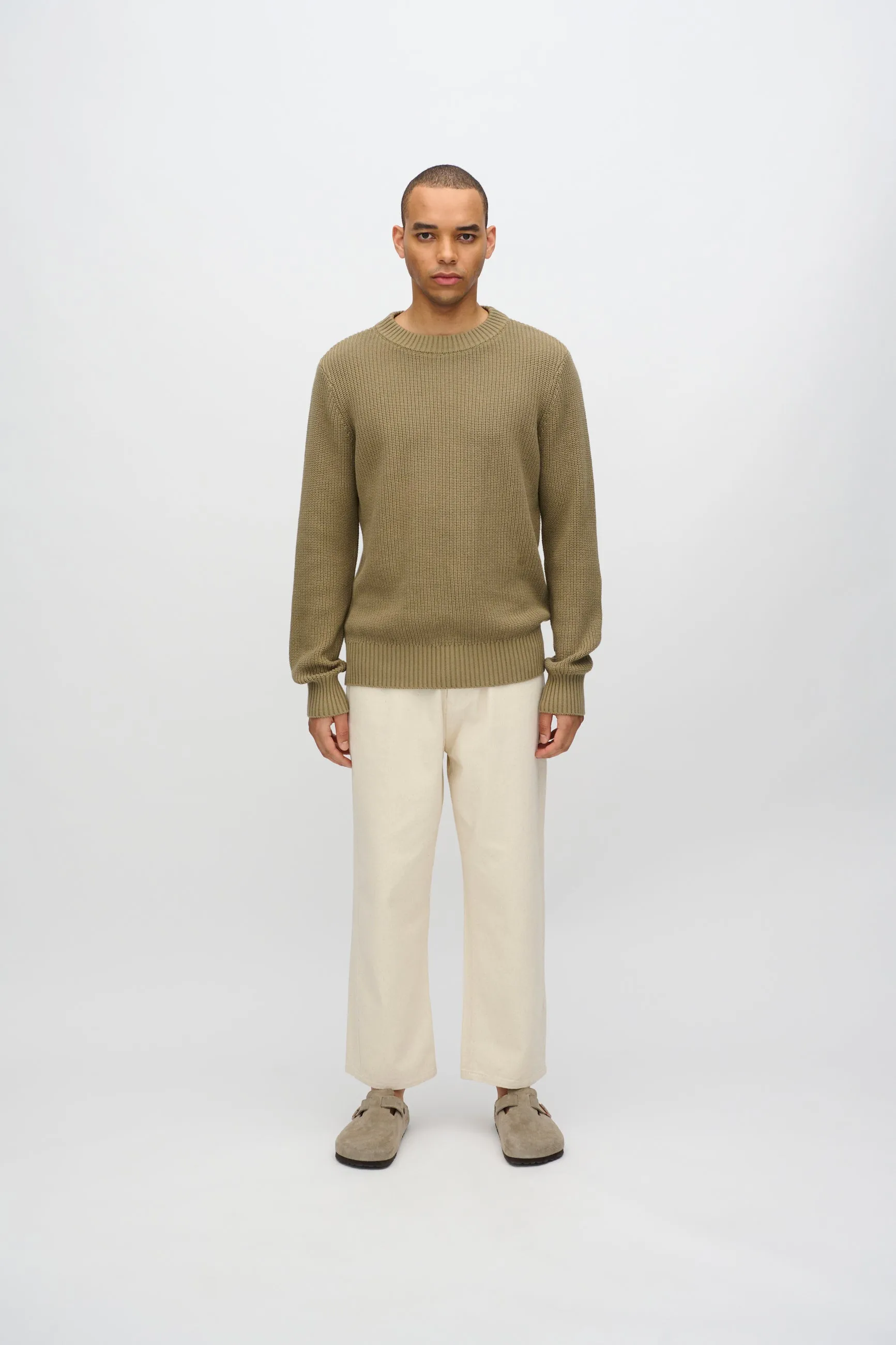 Rob basic knit sweater G006 GOTS - Mermaid