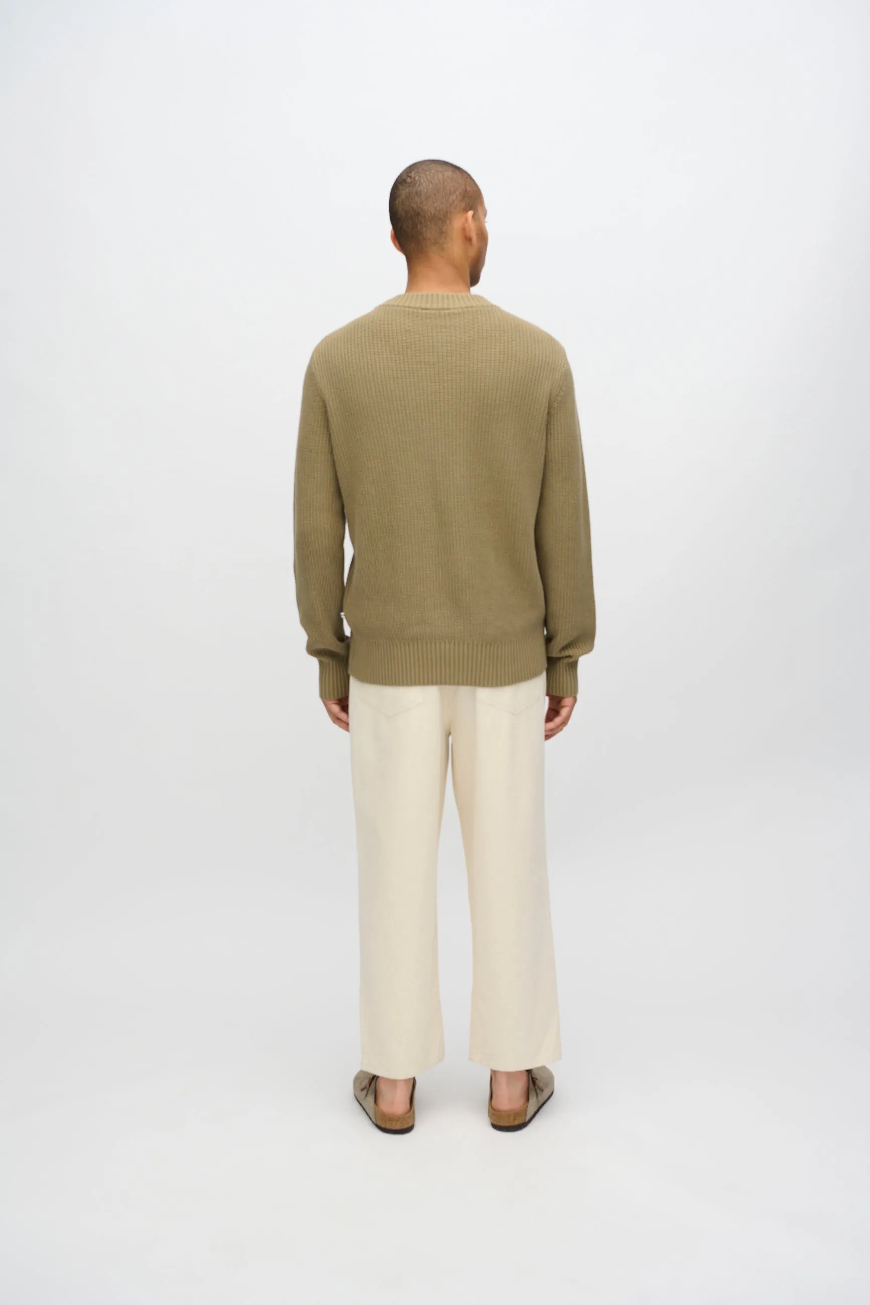 Rob basic knit sweater G006 GOTS - Mermaid