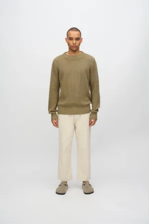 Rob basic knit sweater G006 GOTS - Mermaid