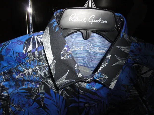 Robert Graham Brookcrest Short Sleeve Sport Shirt Large Size