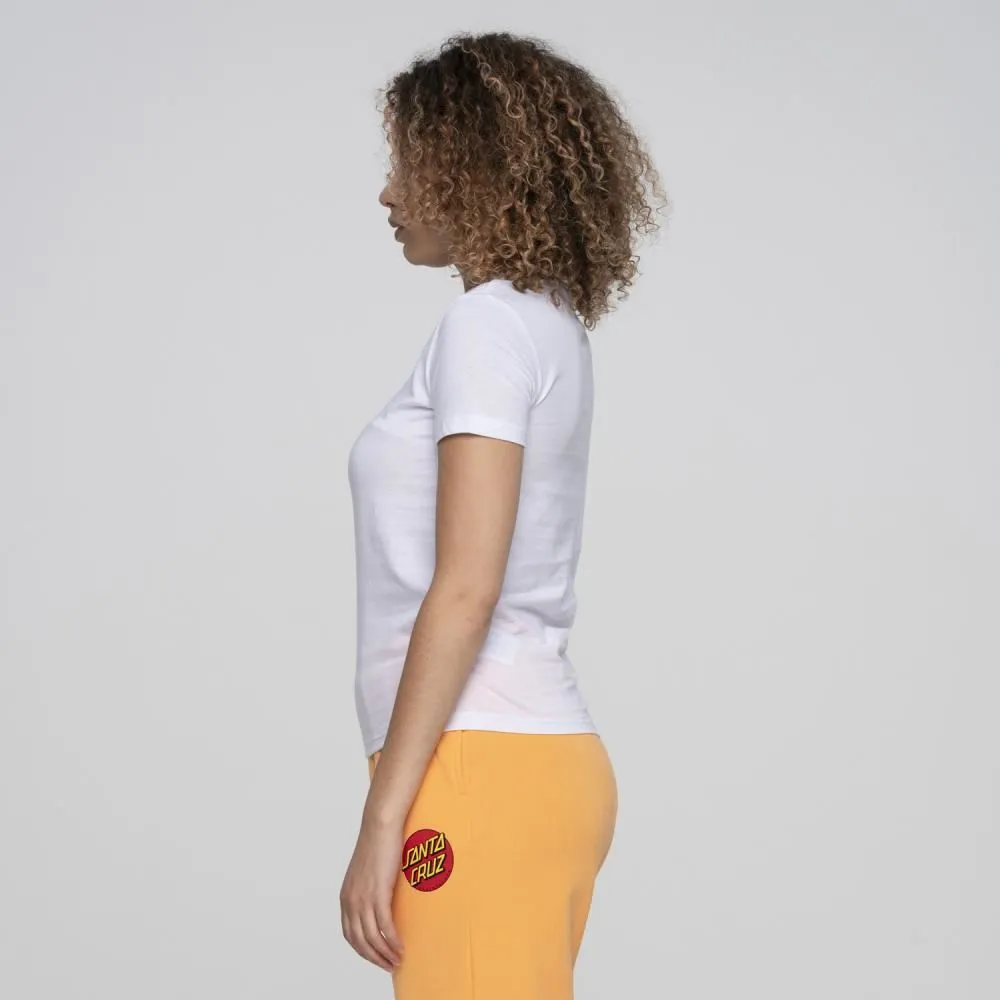 Santa Cruz Womens T-Shirt Holo Wave Dot Front T-Shirt - White