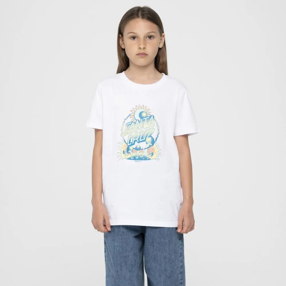 Santa Cruz Youth T-Shirt Dark Arts Dot Front T-Shirt - White