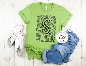 {Senior Typography} tee