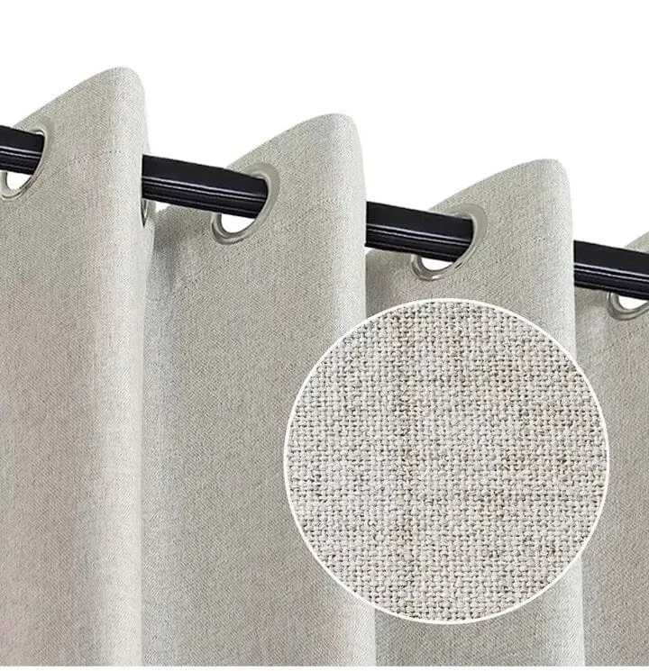 SH Daloa Blockout Eyelet Curtain Ready Made Linen Extra Length RMET001EA2
