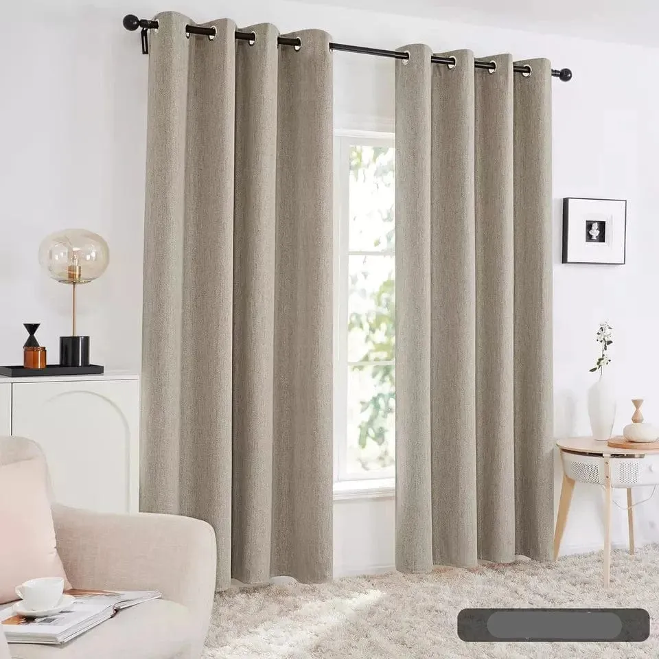 SH Daloa Blockout Eyelet Curtain Ready Made Linen Extra Length RMET001EA2