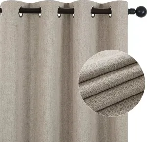SH Daloa Blockout Eyelet Curtain Ready Made Linen Extra Length RMET001EA2