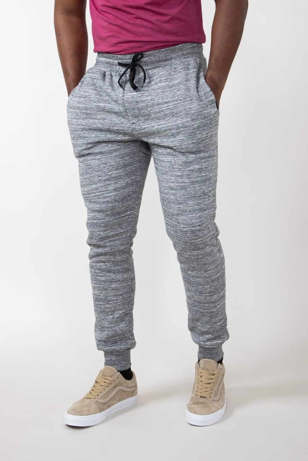 Sherpa Lined Joggers for Men in Grey | MTP03967F4-GREY