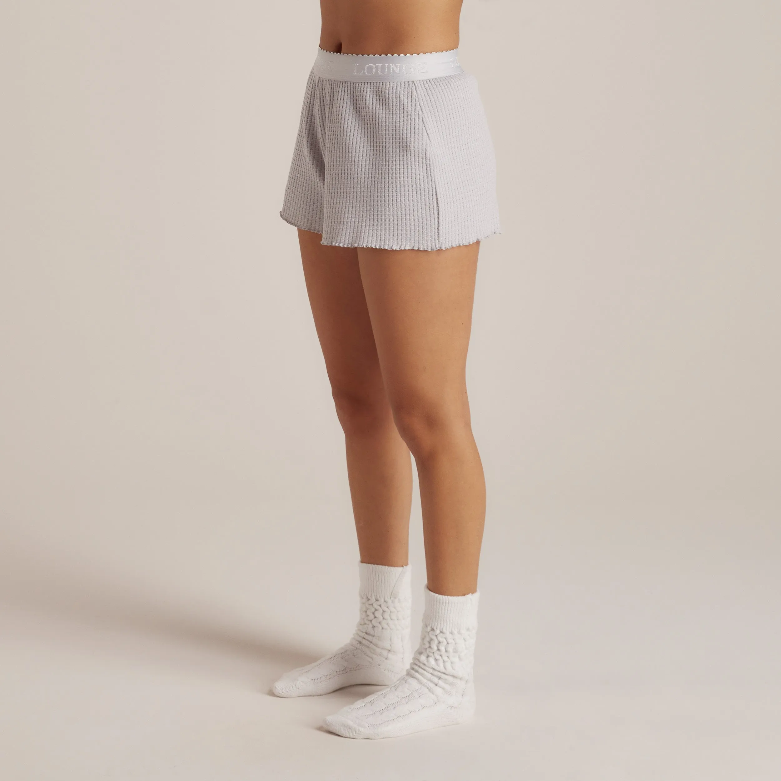 Short de Pyjama Soft Waffle - Givre
