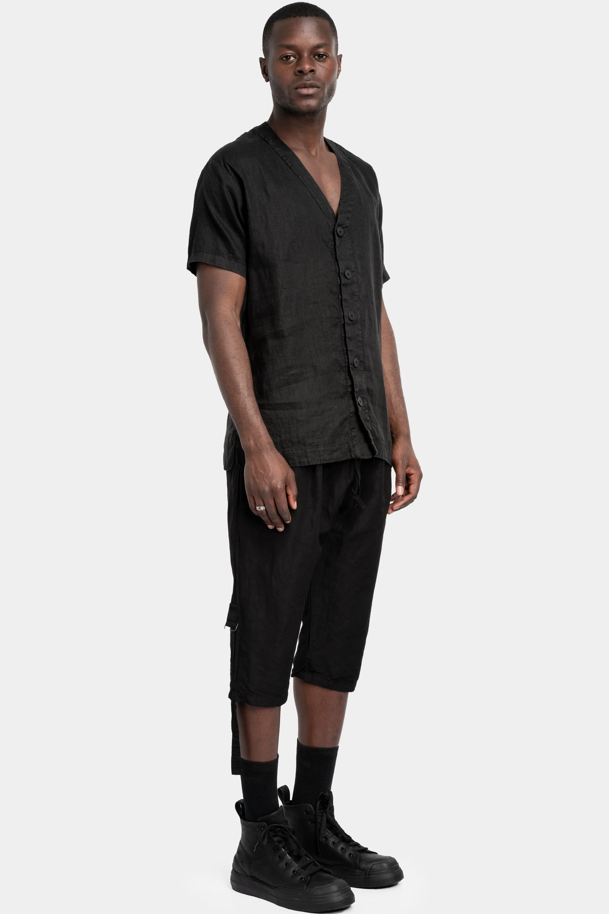 Short sleeve linen shirt