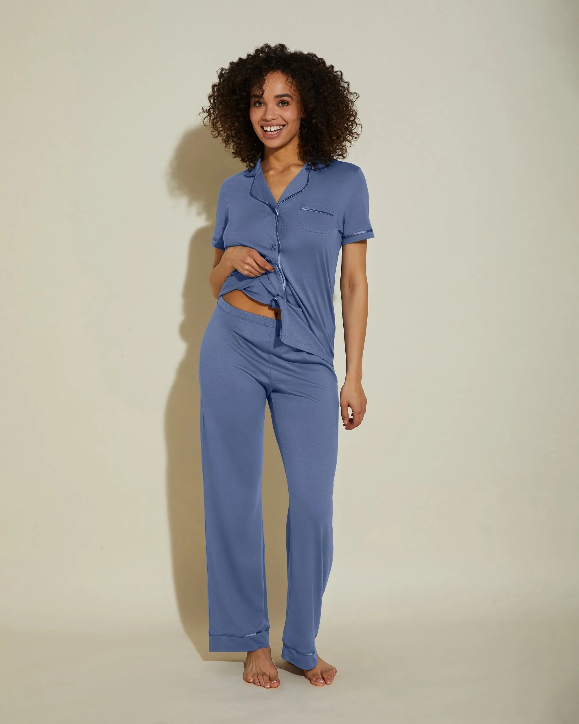 Short Sleeve Top & Pant Pajama Set