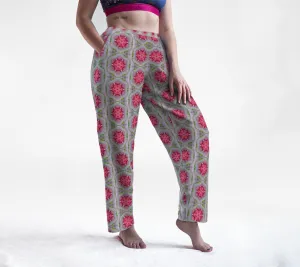 Silver and Pink Star Pattern Lounge Pants