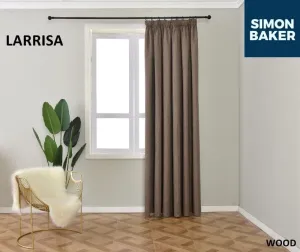 Simon Baker Larrisa Wood Ready Made Tape Curtain