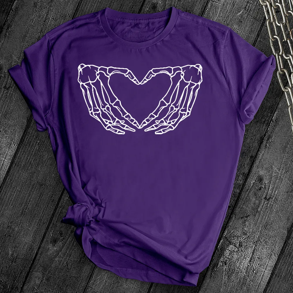 Skeleton Heart Hands Tee