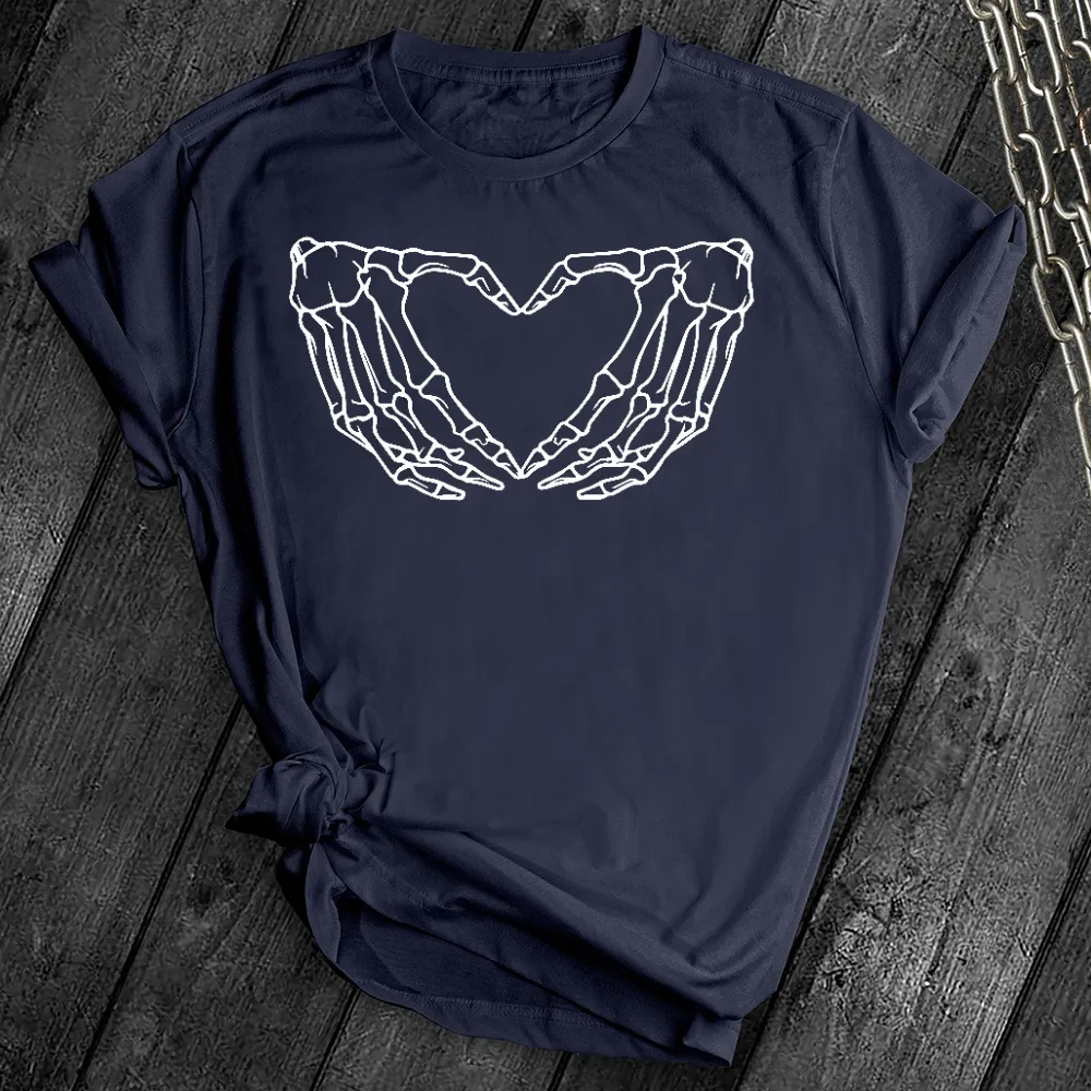 Skeleton Heart Hands Tee