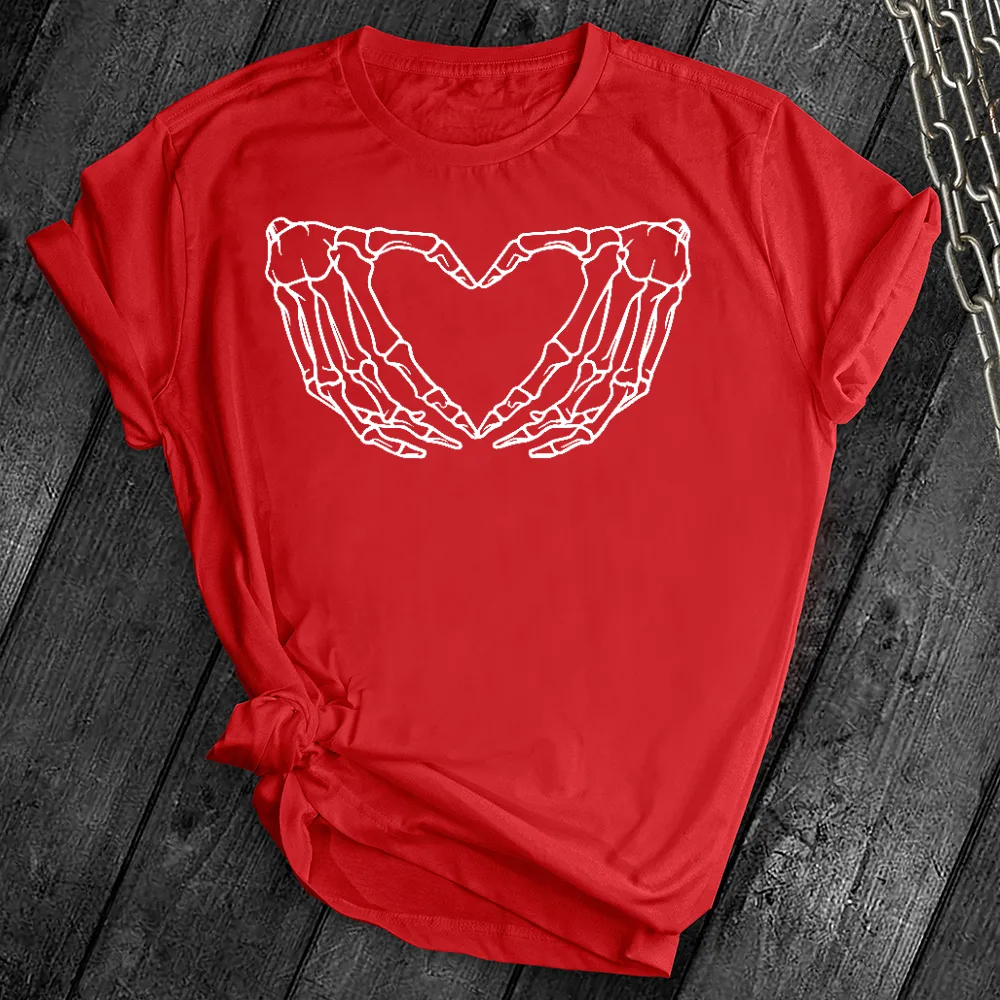 Skeleton Heart Hands Tee