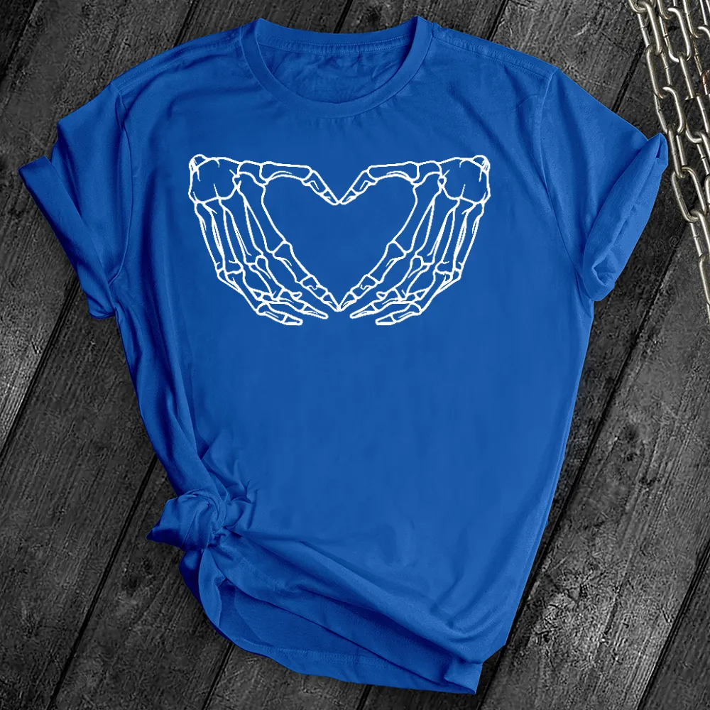 Skeleton Heart Hands Tee
