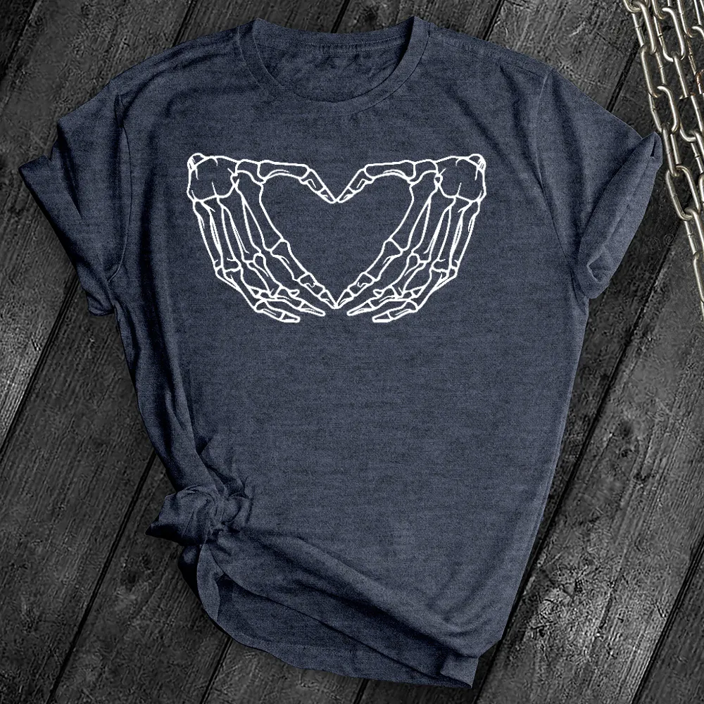 Skeleton Heart Hands Tee