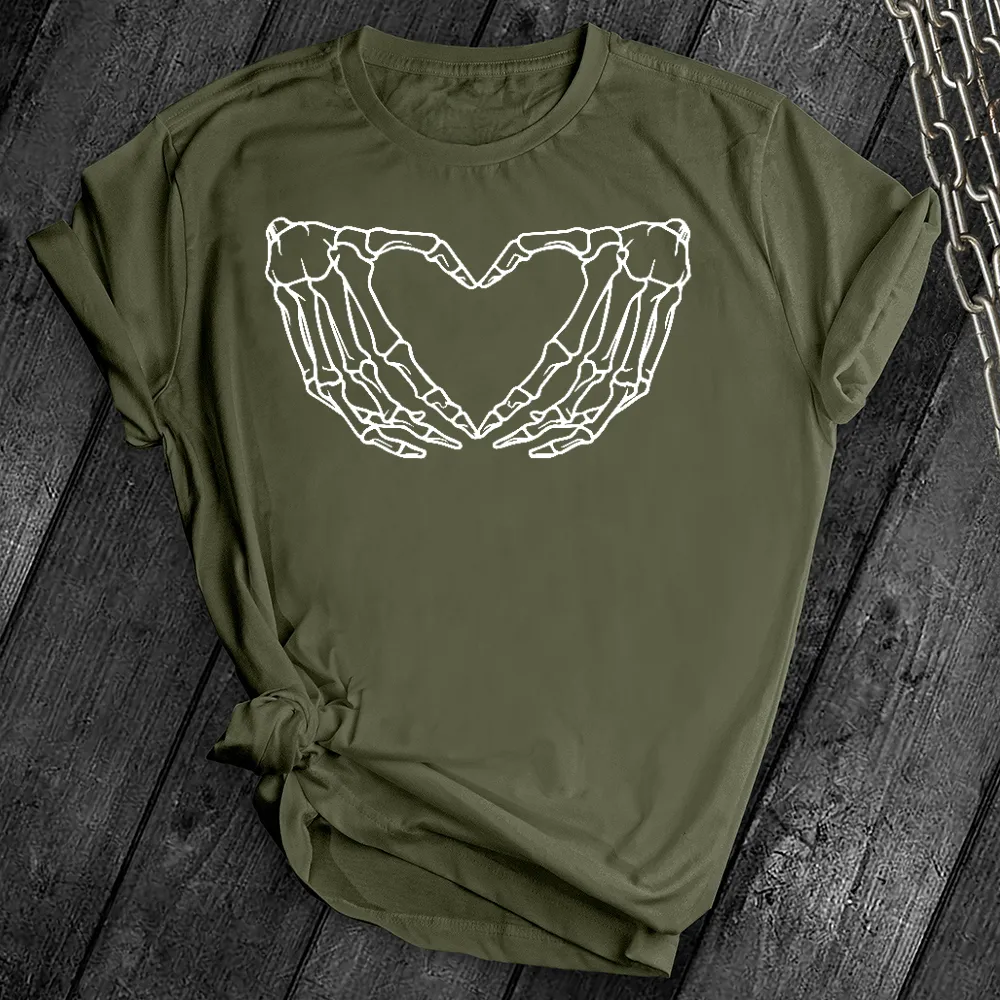 Skeleton Heart Hands Tee