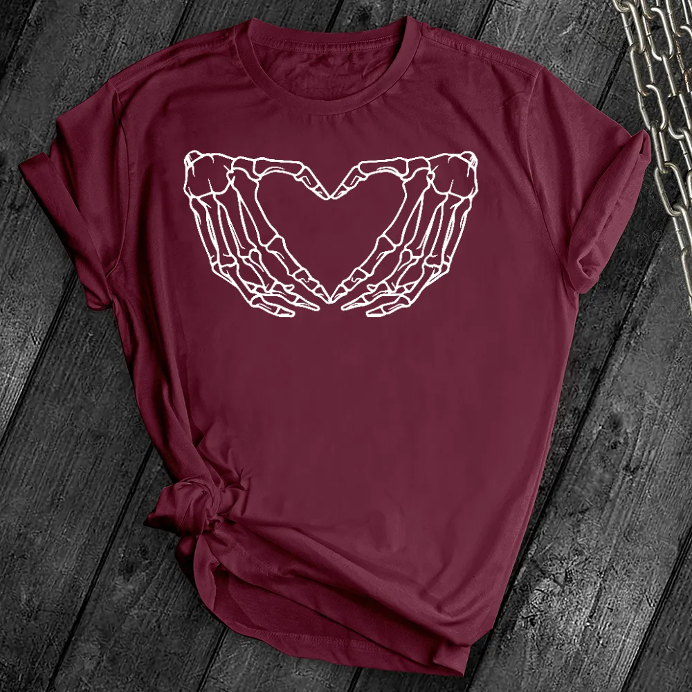 Skeleton Heart Hands Tee