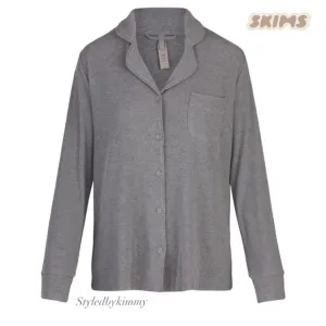SKIMS SOFT LOUNGE SLEEP SHIRT SIZE L - Heather Grey NWT