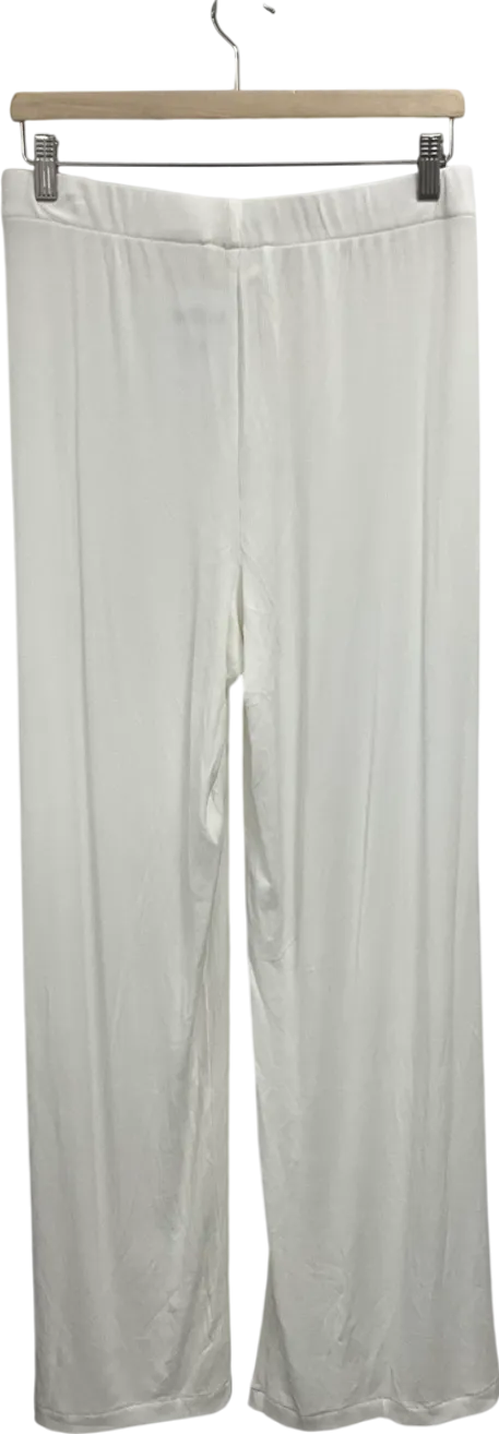 SKIMS White Soft Lounge Ribbed Pants UK M