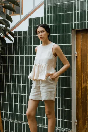 Sleeveless Peplum Top