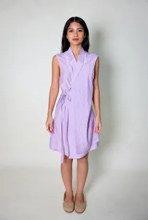 Sleeveless Pintucked Dress