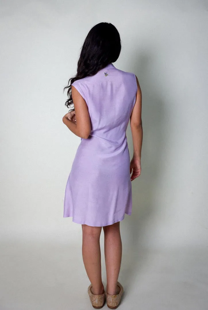 Sleeveless Pintucked Dress