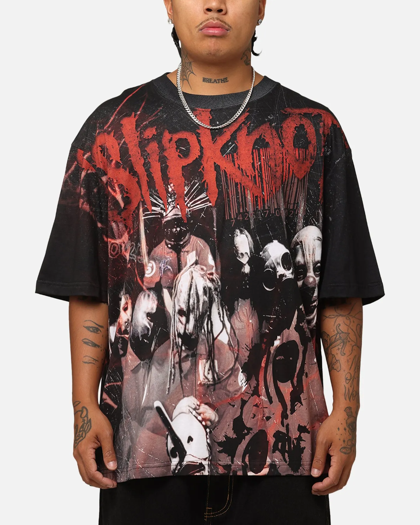 Slipknot Slipknot All Over T-Shirt Washed Black